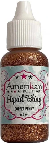 Glitter Winkel 17 Amerikan Body Art Liquid Bling Copper Penny