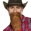Boland Baard Met Snor Bruin Cowboy -Glitter Winkel baard met snor bruin cowboy