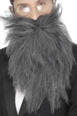 Smiffy's Baarstel Met Snor Grijs