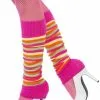 Smiffy's Beenwarmers Neon Multi Colour Roze -Glitter Winkel beenwarmers neon multi colour roze