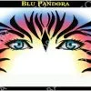 ShowOffs Body Art Blu Pandora Zebra Masker Schmink Sjabloon -Glitter Winkel blu pandora zebra masker schmink sjabloon