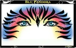 ShowOffs Body Art Blu Pandora Zebra Masker Schmink Sjabloon