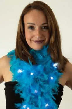 Party Xplosion Boa Turquoise Met Led Verlichting