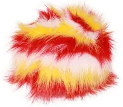 Party Xplosion Bontmuts Rood Wit Geel -Glitter Winkel bontmuts rood wit geel 2