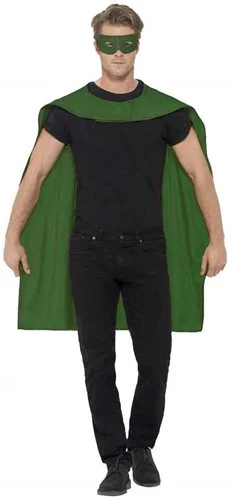 Smiffy's Cape Met Masker Unisex Groen