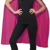 Smiffy's Cape Met Masker Unisex Roze -Glitter Winkel cape met masker unisex roze