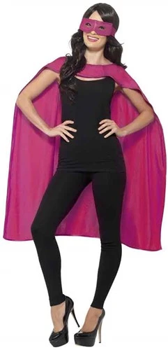 Smiffy's Cape Met Masker Unisex Roze