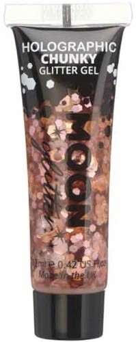 Moon Creations Chunky Glitter Gel Holographic Rose Goud