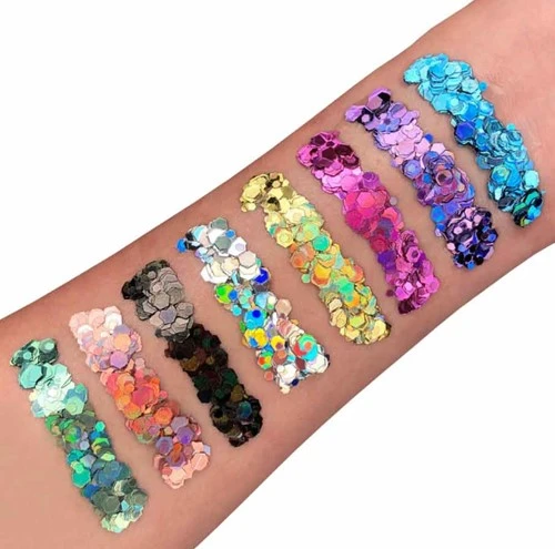 Moon Creations Chunky Glitter Gel Holographic Roze 5 Moon Creations Chunky Glitter Gel Holographic Roze - Afbeelding 3