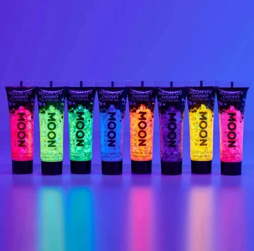 Moon Creations Chunky Glitter Gel Neon Roze 5 Moon Creations Chunky Glitter Gel Neon Roze - Afbeelding 3
