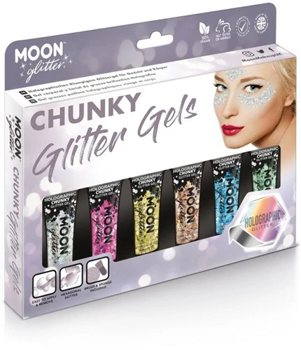 Moon Creations Chunky Glitter Gels Voordeelset 3 Moon Creations Chunky Glitter Gels Voordeelset