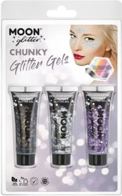 Moon Creations Chunky Glitter Gels Zilver Goud Rose Goud