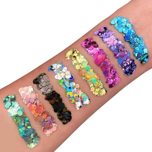 Moon Creations Chunky Glitter Holographic Rose Goud 4 Moon Creations Chunky Glitter Holographic Rose Goud - Afbeelding 2