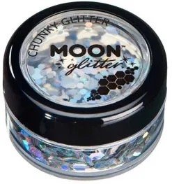 Moon Creations Chunky Glitter Holographic Zilver
