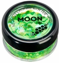 Moon Creations Chunky Glitter Neon UV Groen