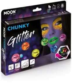 Moon Creations Chunky Glitter Neon UV Voordeelset