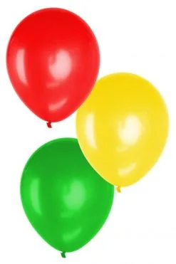 BALLOONIA Deco Mini Ballonnen Metallic Rood Geel Groen