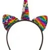 Party Xplosion Diadeem Unicorn Regenboog Pailletten -Glitter Winkel diadeem unicorn regenboog pailletten