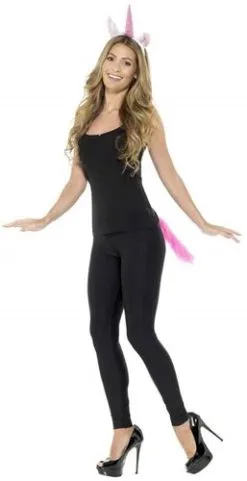 Smiffy's Diadeem Unicorn Roze Met Staart