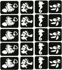 Schmink Specialist Dory & Nemo Glittertattoo Sjablonenset