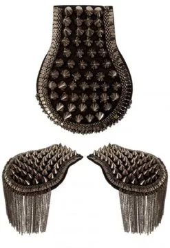 Party Xplosion Epauletten Met Spikes Grijs Metalic