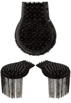 Party Xplosion Epauletten Met Spikes Zwart