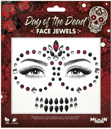Moon Creations Face Jewels Day Of The Dead 3 Moon Creations Face Jewels Day Of The Dead