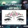 Moon Creations Face Jewels Glow In The Dark Pink Flamingo -Glitter Winkel face jewels glow in the dark pink flamingo
