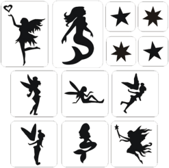 Schmink Specialist Fantasie Glittertattoo Sjablonenset