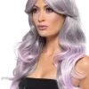 Smiffy's Fashion Ombre Pruik Grijs En Pastel Roze -Glitter Winkel fashion ombre pruik grijs en pastel roze