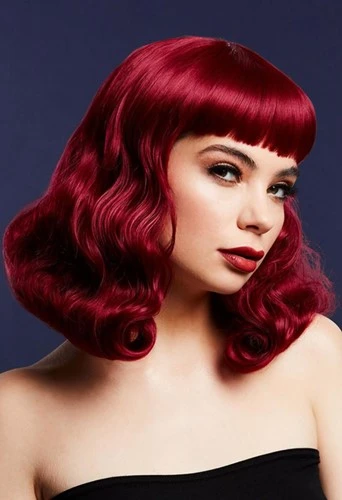 Fever Bettie Pruik Met Korte Ponny Plum 3 Fever Bettie Pruik Met Korte Ponny Plum