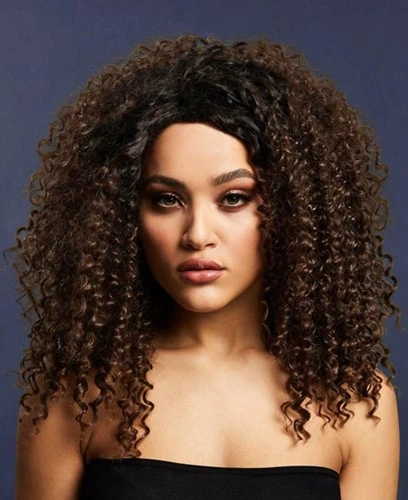 Fever Lizzo Pruik Donkerbruin 3 Fever Lizzo Pruik Donkerbruin