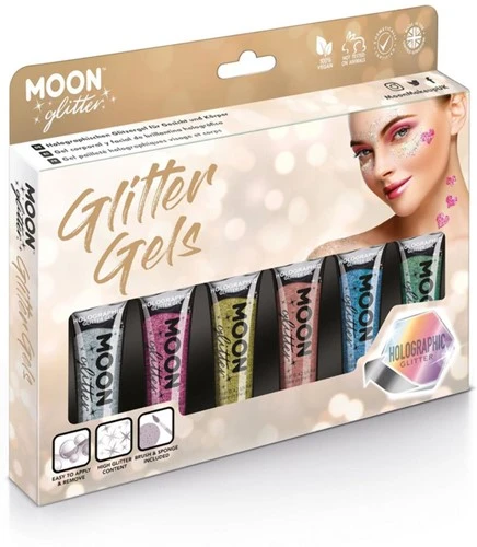 Moon Creations Fine Glitter Gels Holographic Voordeelset 3 Moon Creations Fine Glitter Gels Holographic Voordeelset