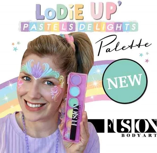 FUSION BODY ART Fusion Schmink Lodie Up Pastel Delights Palette 4 FUSION BODY ART Fusion Schmink Lodie Up Pastel Delights Palette - Afbeelding 2