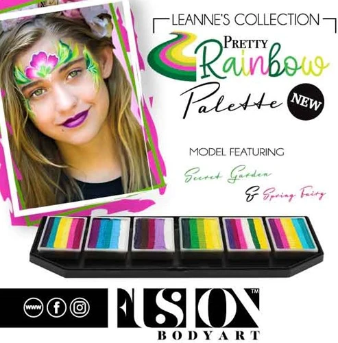 FUSION BODY ART Fusion Splitcake Schmink Leannes Secret Garden 30 Gram 4 FUSION BODY ART Fusion Splitcake Schmink Leannes Secret Garden 30 Gram - Afbeelding 2