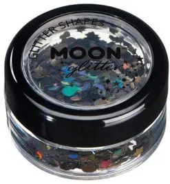 Moon Creations Glitter Shapes Holographic Zwart