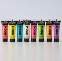Moon Creations Glow In The Dark Face En Body Paint Rood -Glitter Winkel glow in the dark face en body paint rood 2