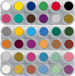 Grimas Water Make-up Pure Palet 36 Kleuren -Glitter Winkel grimas water make up pure palet 36 kleuren 2