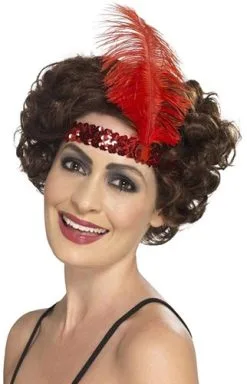 Smiffy's Haarband Flapper Charleston Rood