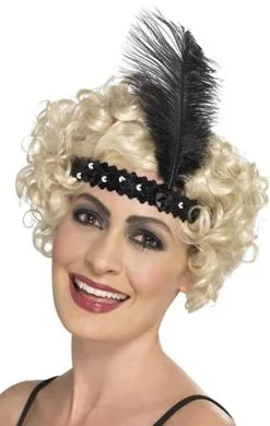 Smiffy's Haarband Flapper Charleston Zwart