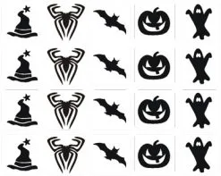 Schmink Specialist Halloween Glittertattoo Sjablonenset