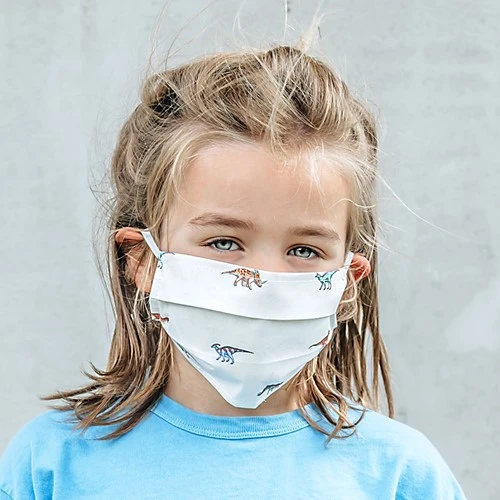 T & M Textiles & More Herbruikbaar Kids Mondkapje Dinosaurus 4 T & M Textiles & More Herbruikbaar Kids Mondkapje Dinosaurus - Afbeelding 2