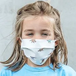 T & M Textiles & More Herbruikbaar Kids Mondkapje Dinosaurus