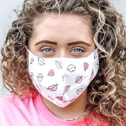 T & M Textiles & More Herbruikbaar Mondkapje Lippen Maat M