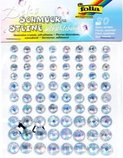FOLIA Holografische Sier Stenen Iridescent Clear