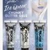 Moon Creations Ice Queen Chunky Glitter Gels Zilver Wit Blauw