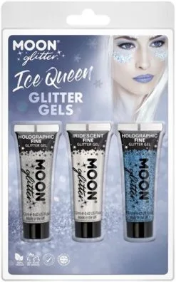 Moon Creations Ice Queen Glitter Gels Zilver Wit Turquoise