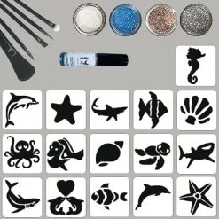 Schmink Specialist In De Zee Glittertattoo Set