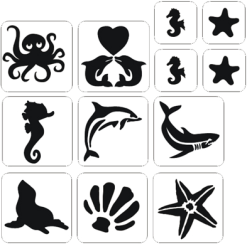 Schmink Specialist In De Zee Glittertattoo Sjablonenset