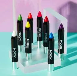 Moon Creations Intense Neon Body Crayons Wit -Glitter Winkel intense neon body crayons wit 2